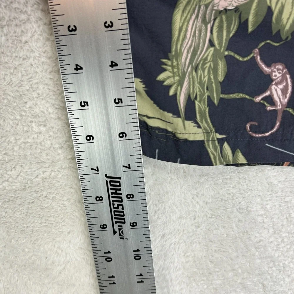 Tommy‎ Bahama Swim Trunks Mens 2XL Dark Blue Paradise Club Tropical Palm Tree